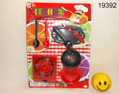 Imagen de SET DE COCINA ROJO Y NEGRO EN BLISTER 11.24